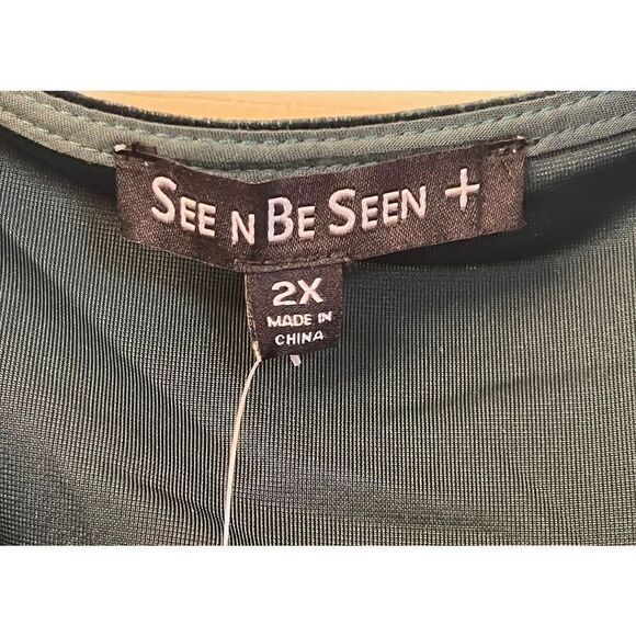 NWT Seen N Be Seen Dazzling in Emerald Velvet Curvy Women’s Dress XXL - Picture 3 of 10